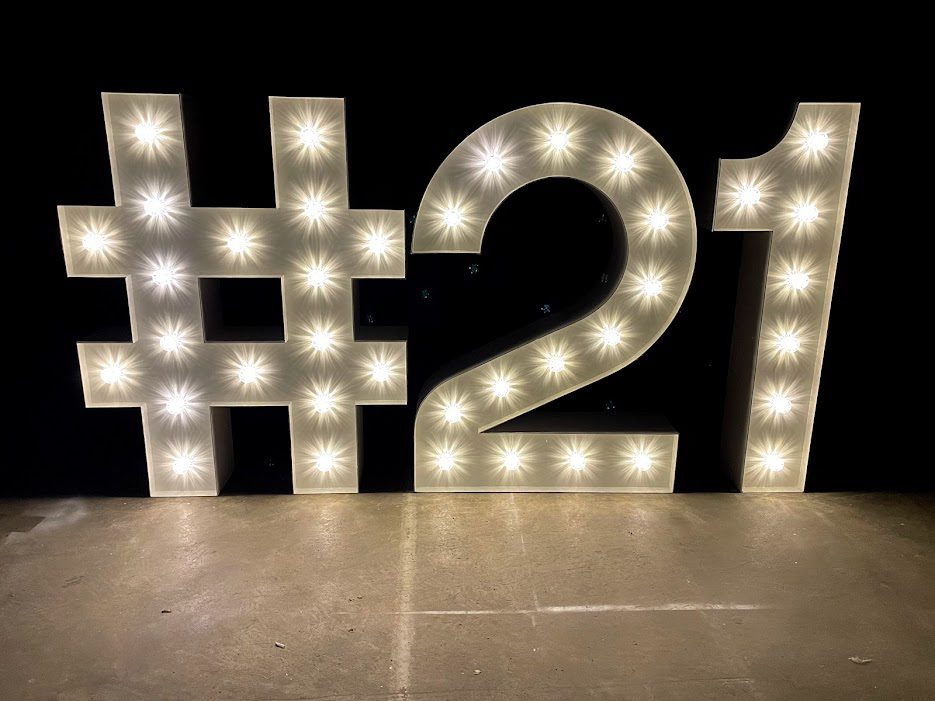 4ft LED Light Up Numbers 0-9 for Hire in London – Letter Hire London