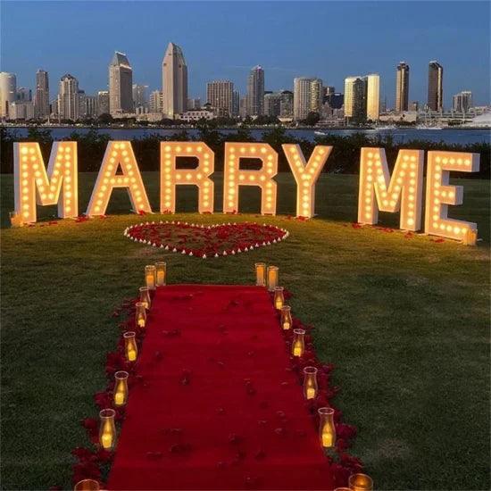 Led Bride Letters Light Up 4ft Cool White Marquee Light Up Letters – Giant LED Letters ...