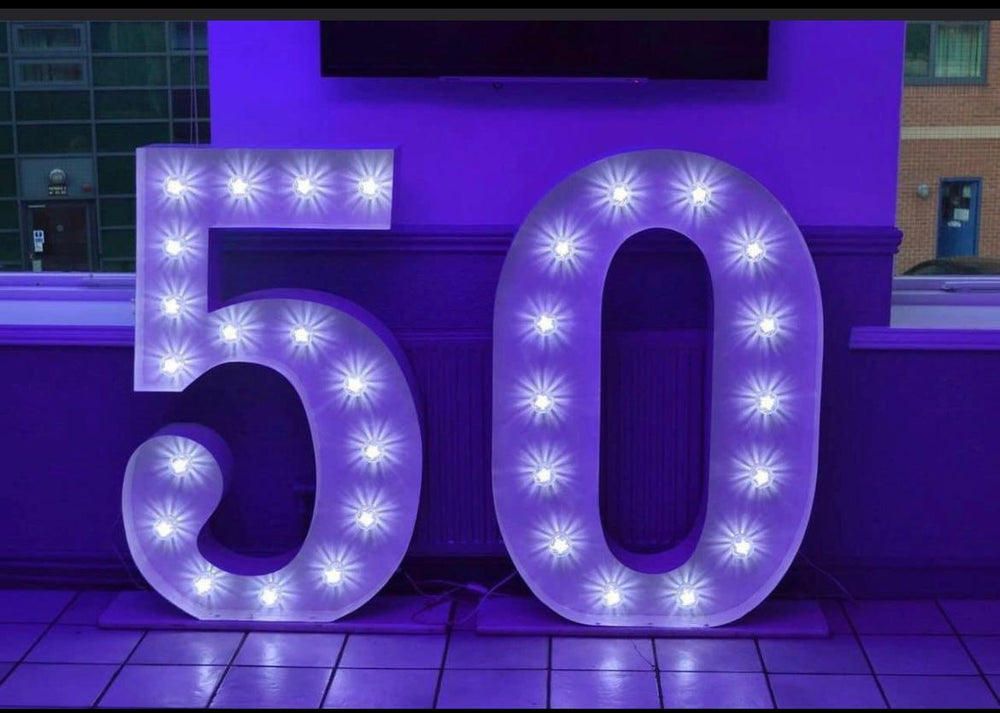 4ft LED Light Up Numbers 0-9 for Hire in London – Letter Hire London